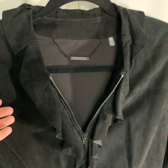 Elie Tahari Suede Cropped Jacket - Picture 5 of 10